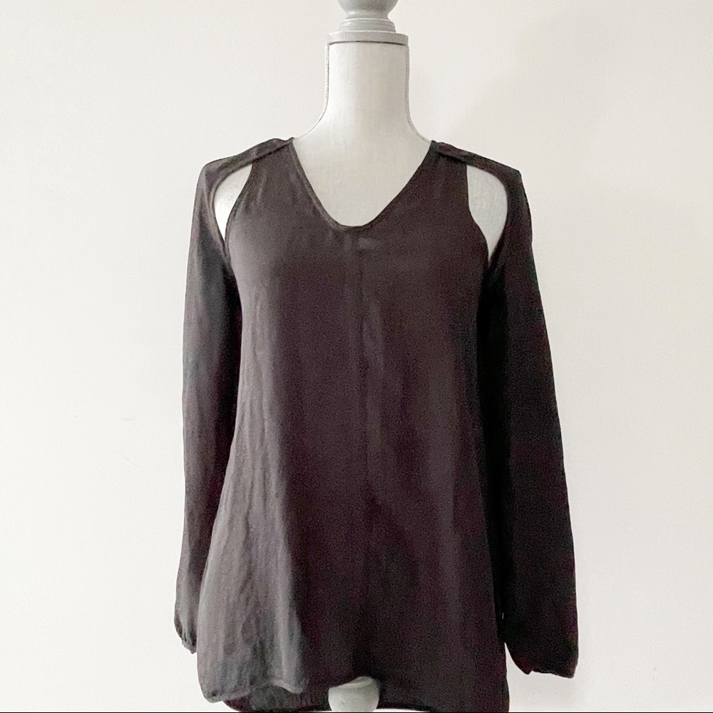 Armani Exchange black top cutout silky fabric Y2K new with tag